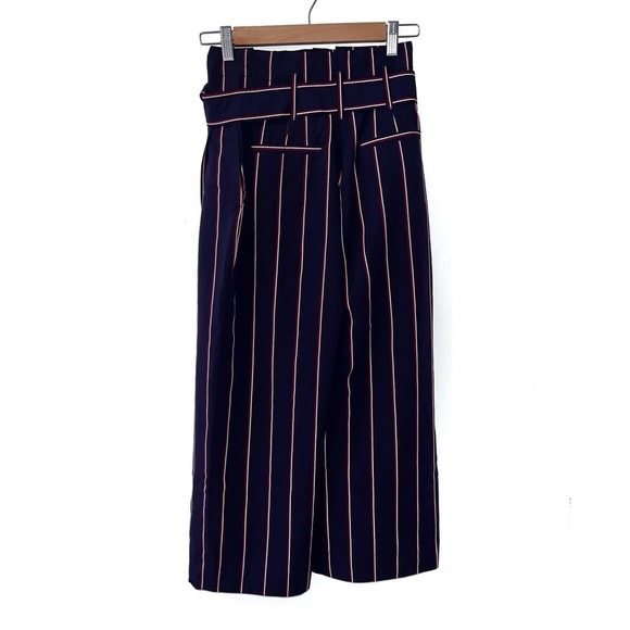 Derek Lam 10 Crosby Navy Striped Satin Culottes - Picture 3 of 12